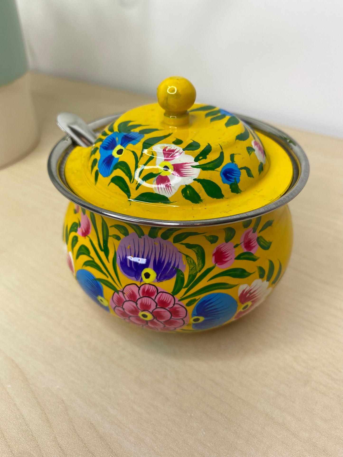 Sunshine Yellow Sugar Pot