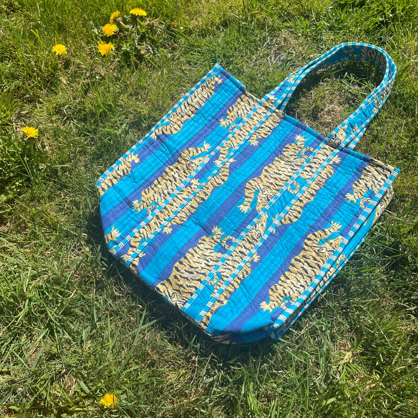 Blueberry Tiger Tote Bag