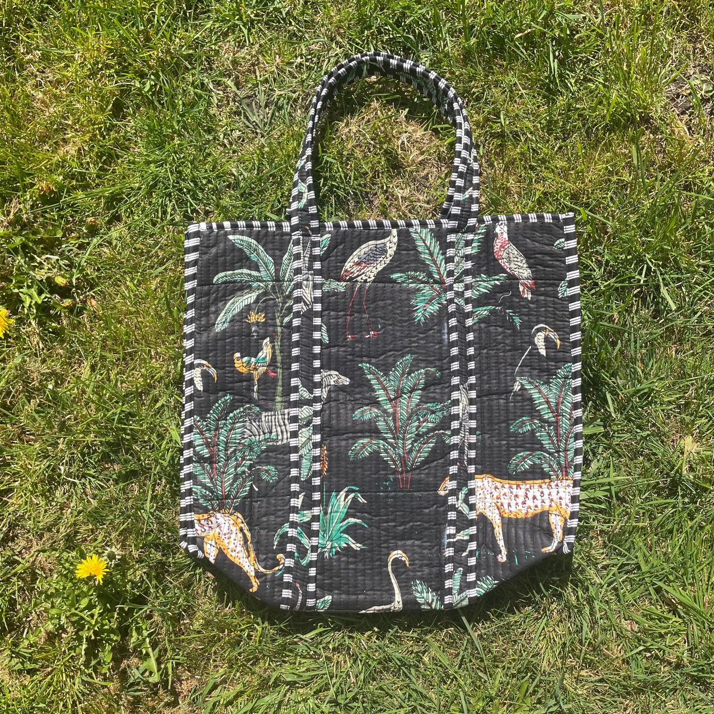 Black Jungle Tote Bag