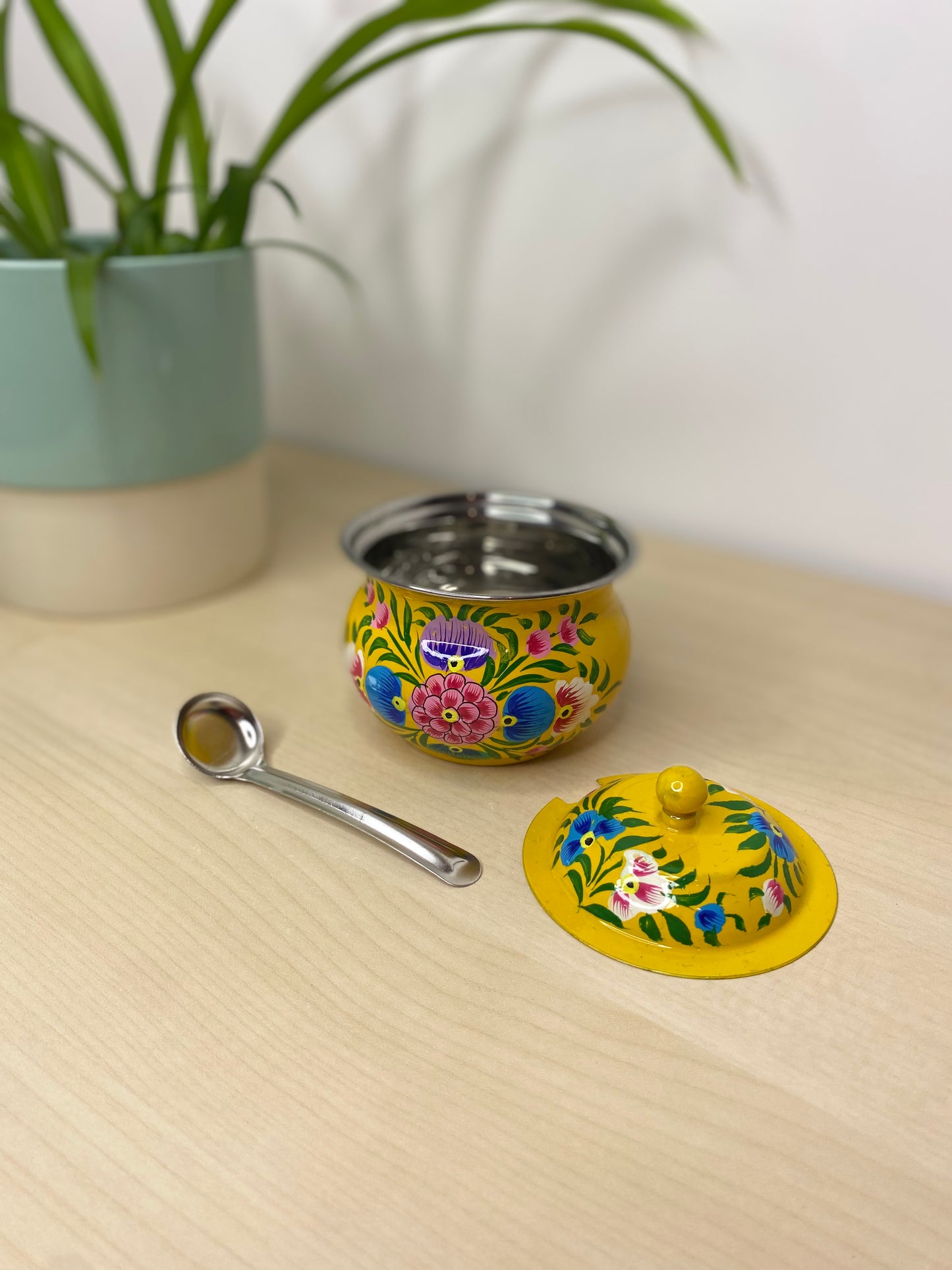 Sunshine Yellow Sugar Pot