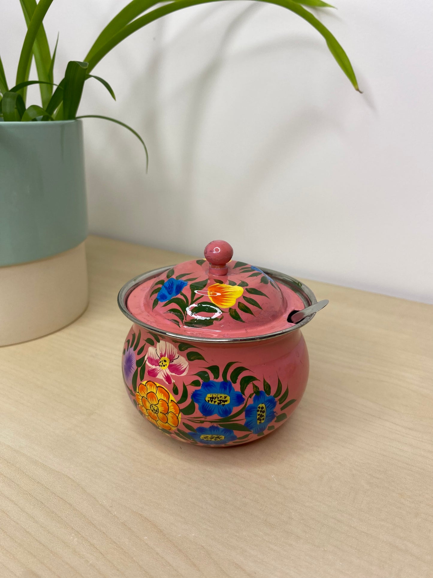 Mallow Pink Sugar Pot