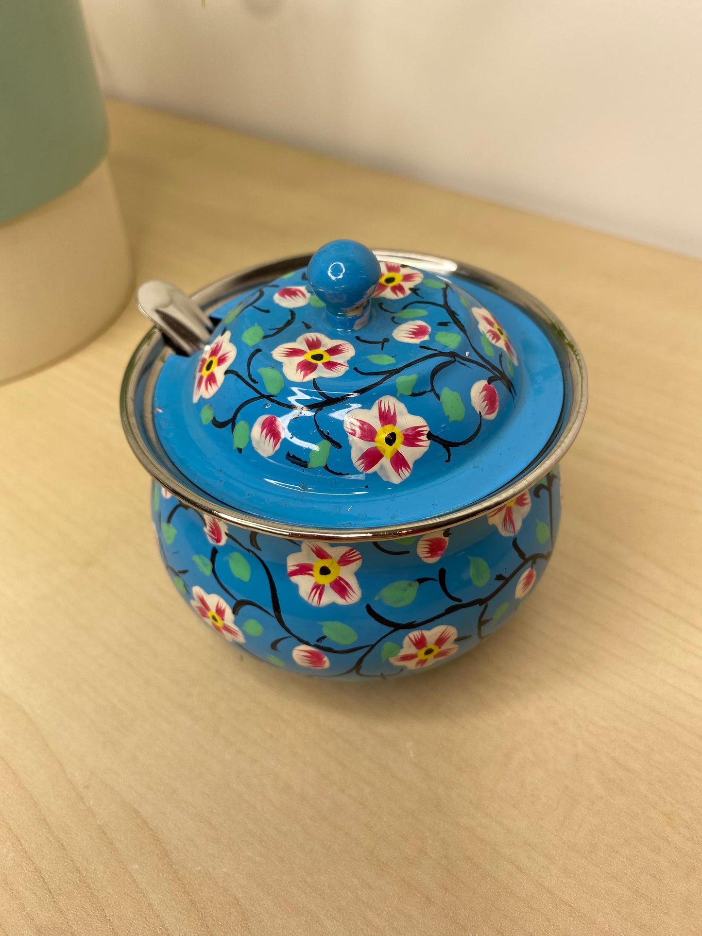 Sky Blue Sugar Pot