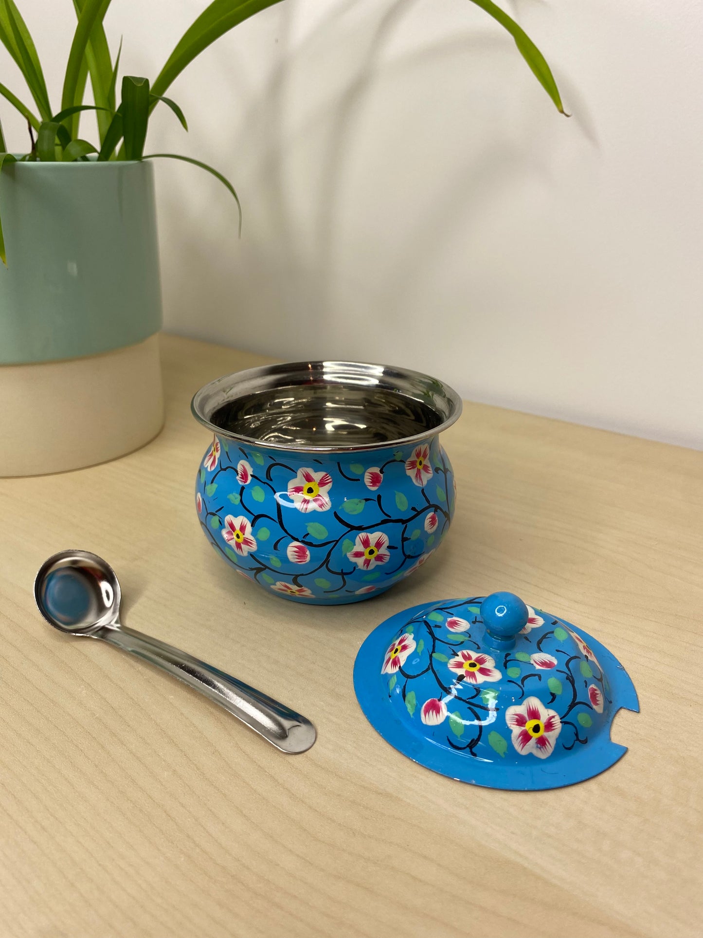 Sky Blue Sugar Pot