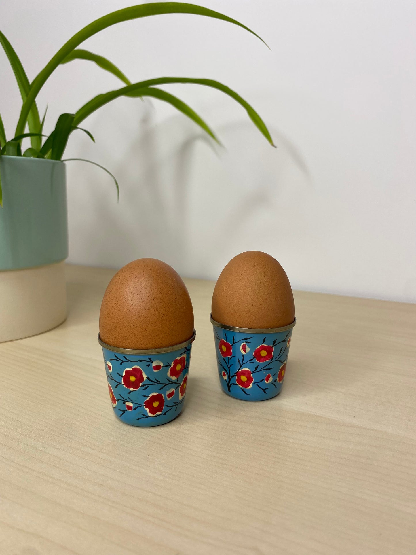 Sky Blue Egg Cup Pair