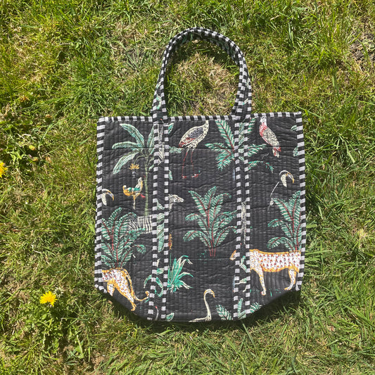 Black Jungle Tote Bag